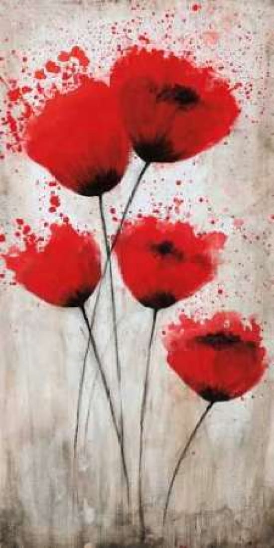 Posterazzi Luminous Crimson II Canvas Art - Catherine Brink (24 x 48)