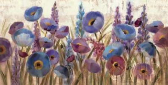 Posterazzi Lupines and Poppies Canvas Art - Silvia Vassileva (24 x 48)
