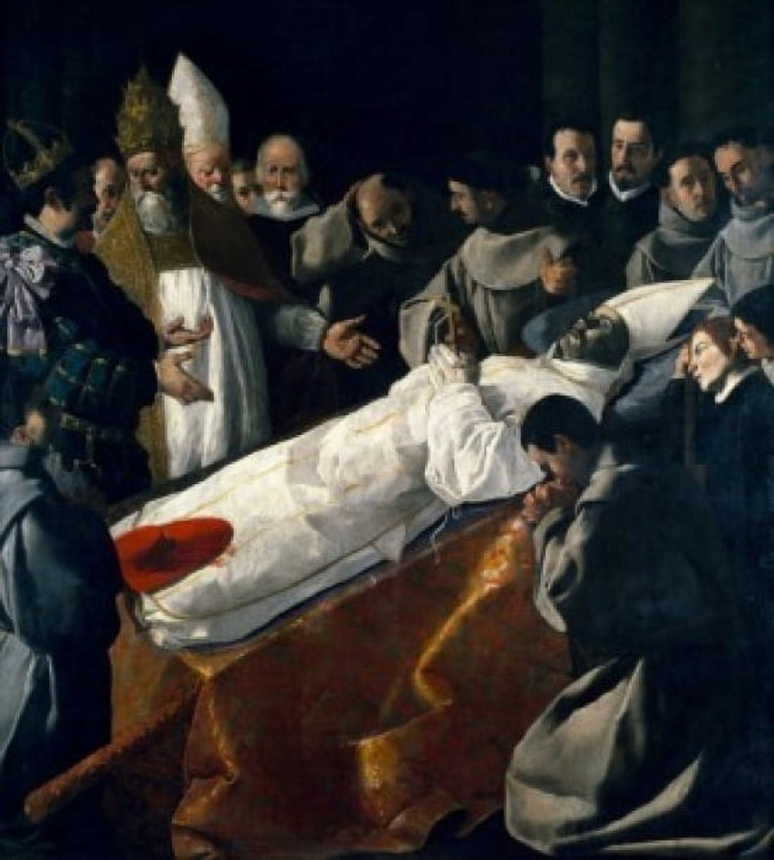 Posterazzi The Lying-in-State of Saint Bonaventura by Francisco de Zurbaran 1629 (1598-1664) France Paris Musee du Louvre Canvas Art - Francisco de Zurbaran (24 x 36)