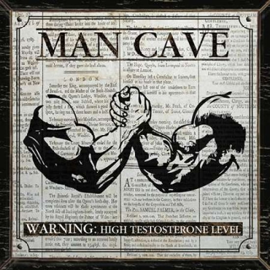 Posterazzi MAN CAVE - BLACK and WHITE Canvas Art - Piper Ballantyne (24 x 24)