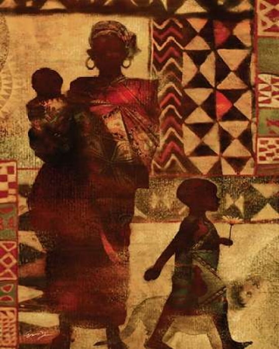 Posterazzi MOTHER and CHILDREN Canvas Art - Eric Yang (24 x 30)