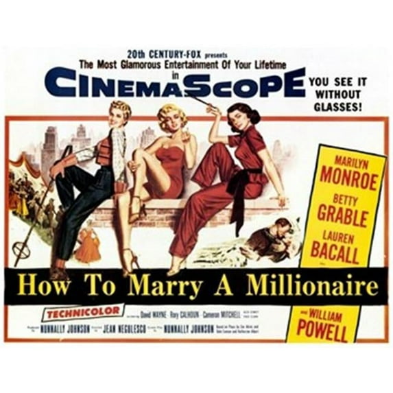 Posterazzi MOV193632 How to Marry a Millionaire C.1953 - Style a Movie Poster - 17 x 11 in.