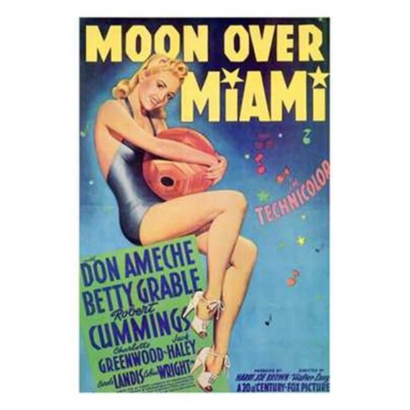 Posterazzi MOV197076 Moon Over Miami Movie Poster - 11 x 17 in.