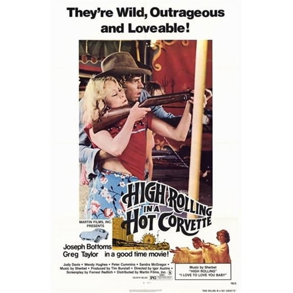 Posterazzi MOV203952 High Rolling in a Hot Corvette Movie Poster - 11 x 17 in.