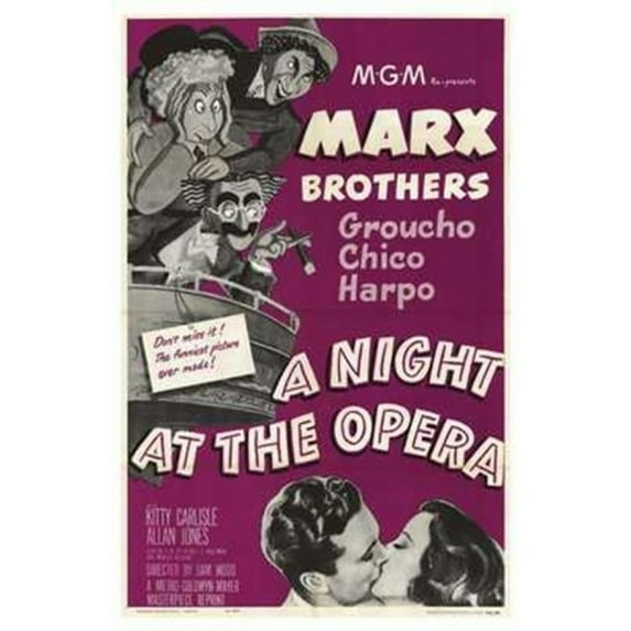 Posterazzi MOV209765 A Night at the Opera Movie Poster - 11 x 17 in.