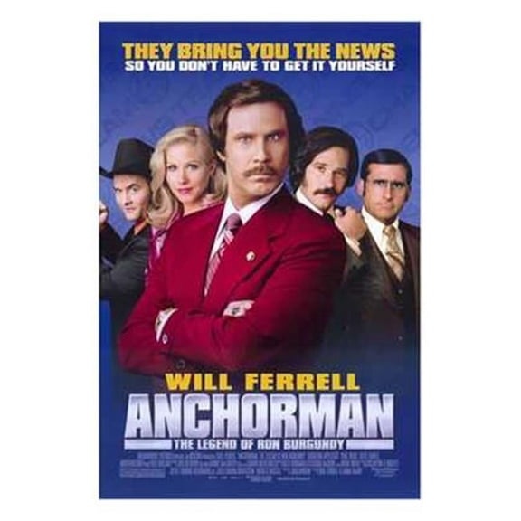 Posterazzi MOV214191 Anchorman the Legend of Ron Burgundy Movie Poster - 11 x 17 in.