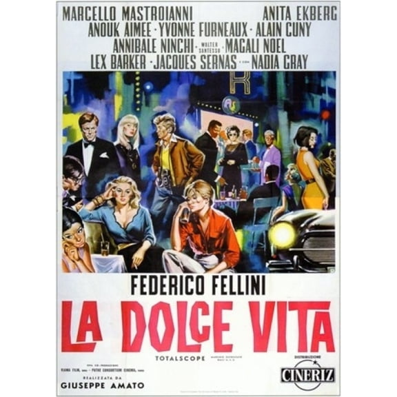 Posterazzi MOV242456 La Dolce Vita Movie Poster - 11 x 17 in.