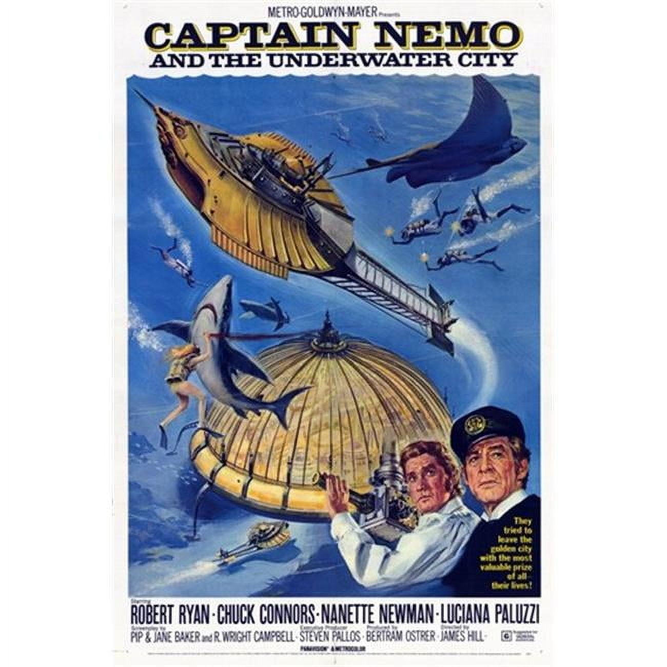 ネモ船長と海底都市　USオリジナル映画ポスター Captain Nemo and the Underwater City - movie POSTER (Style A