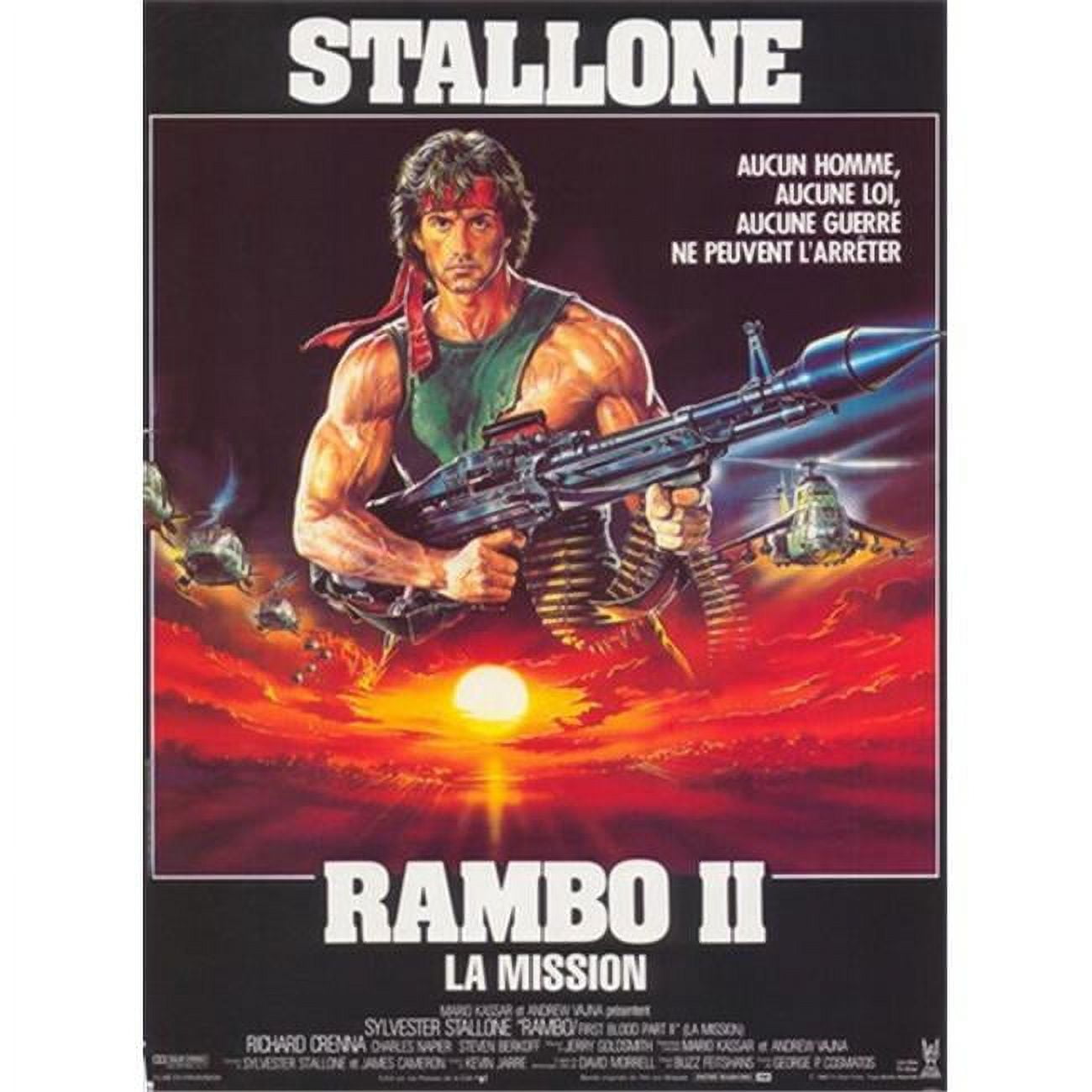 Rambo movie poster First Blood Part II : 11 x 17 Sylvester Stallone  poster 