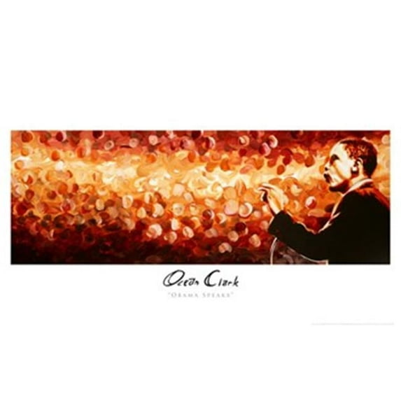 Posterazzi MOV427444 Barack Obama - Obama Speaks Movie Poster - 17 x 11 in.