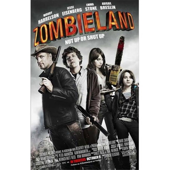 Posterazzi MOV508924 Zombieland C.2009 - Style B Movie Poster - 11 x 17 in.