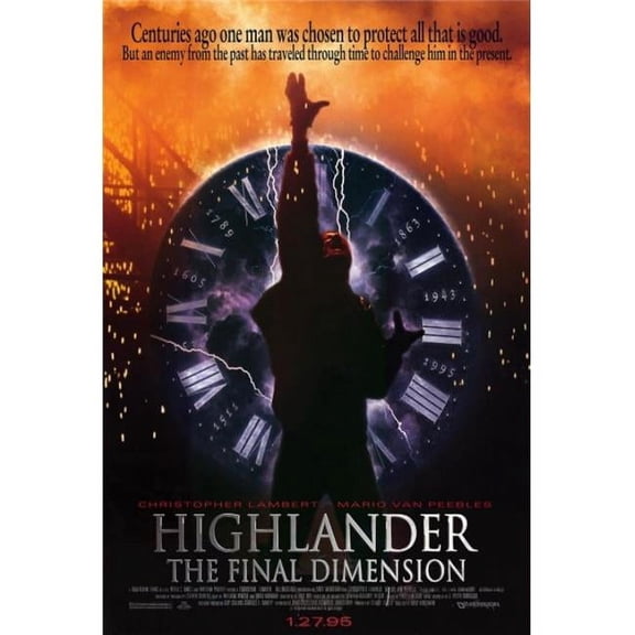 Posterazzi MOVAF5409 Highlander 3-The Final Dimension Movie Poster - 27 x 40 in.