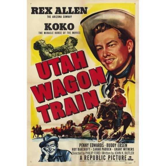 Posterazzi MOVAH1642 Utah Wagon Train Movie Poster - 27 x 40 in.