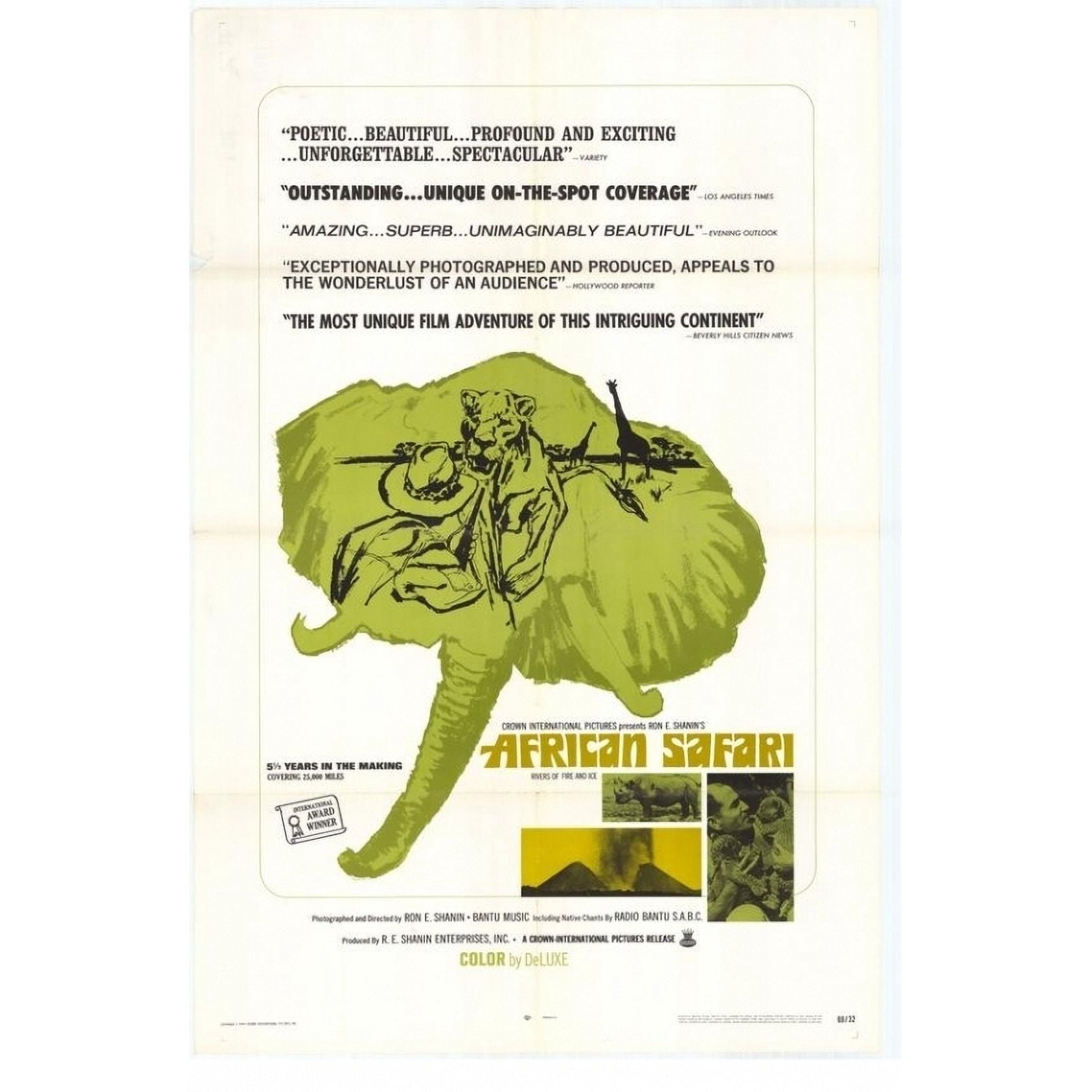 Posterazzi MOVAH9277 African Safari Movie Poster - 27 x 40 in ...