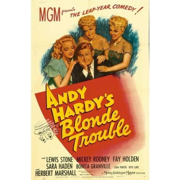 Posterazzi MOVCB30720 Andy Hardys Blonde Trouble Movie Poster - 27 x 40 in.