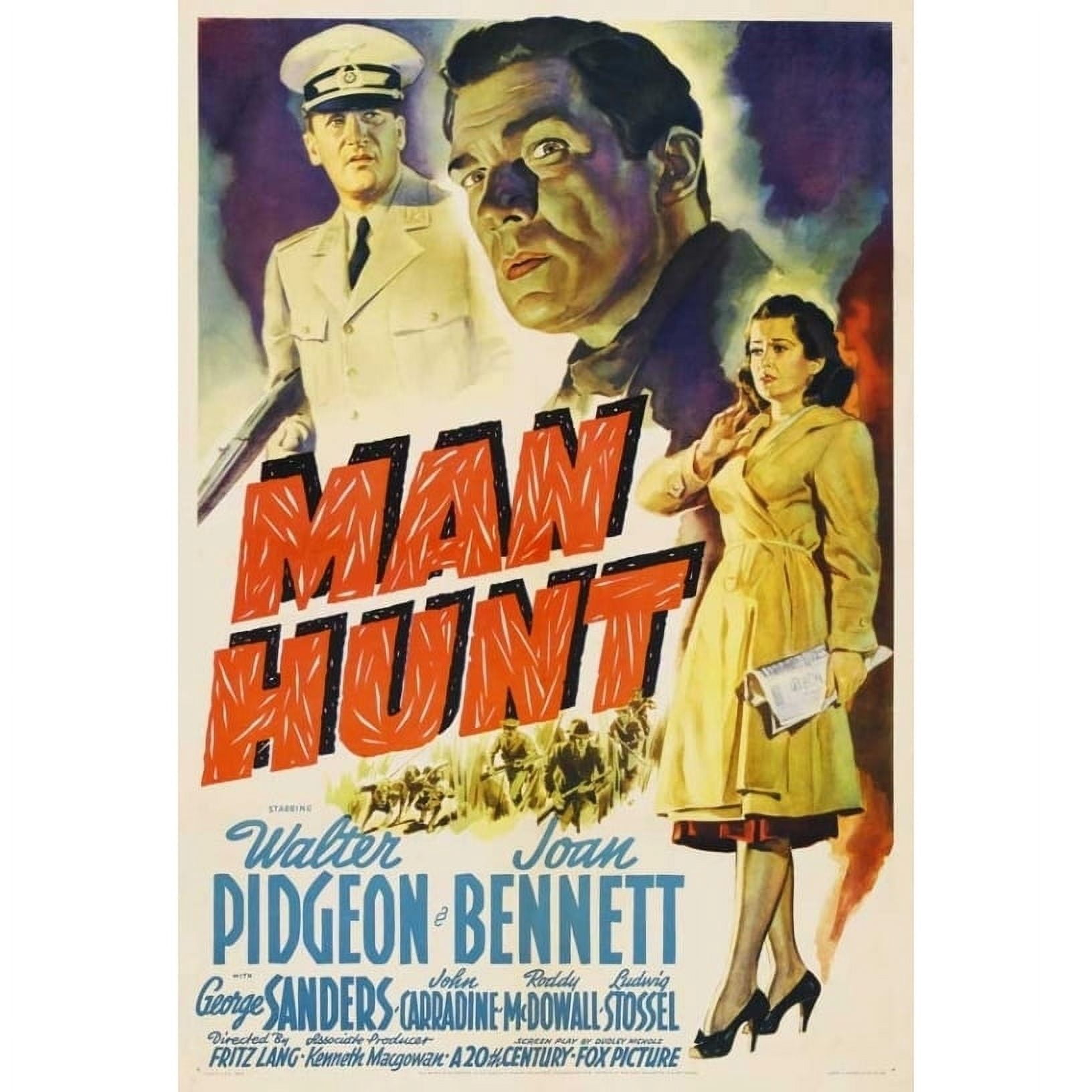 Posterazzi MOVCJ9158 Man Hunt Movie Poster - 27 x 40 in. - Walmart.com