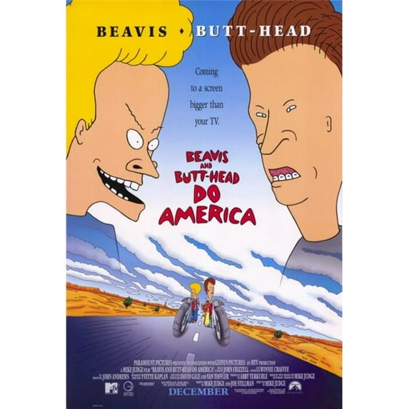 Posterazzi MOVEF7394 Beavis & Butt-Head Do America Movie Poster - 27 x 40 in.