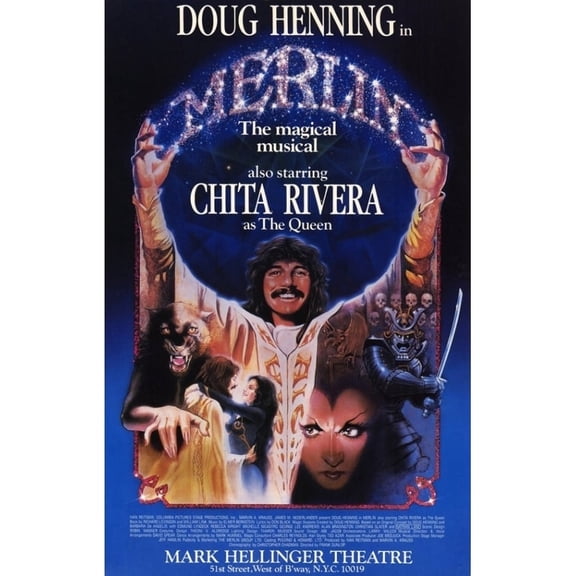 Posterazzi MOVEH5725 Merlin Broadway Movie Poster - 27 x 40 in.