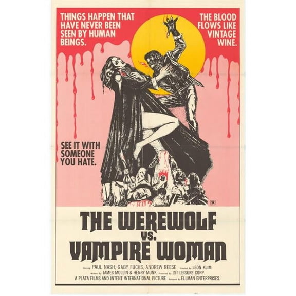 Posterazzi MOVEI1214 Werewolf Vs. the Vampire Women Movie Poster - 27 x 40 in.