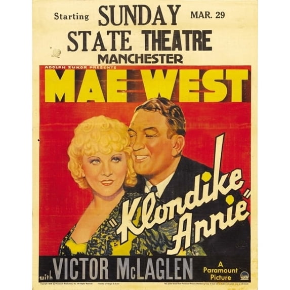 Posterazzi MOVEI7336 Klondike Annie Movie Poster - 27 x 40 in.