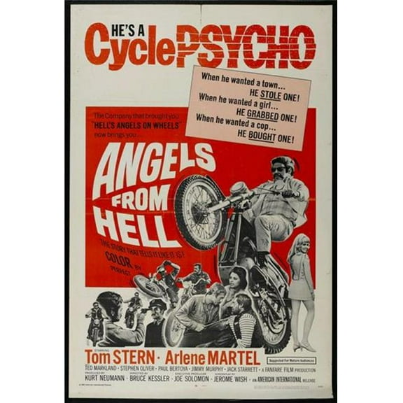 Posterazzi MOVEJ9254 Angels From Hell Movie Poster - 27 x 40 in.