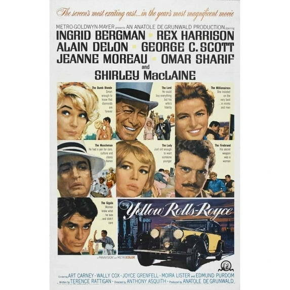 Posterazzi MOVGB95560 The Yellow Rolls-Royce Movie Poster - 27 x 40 in.