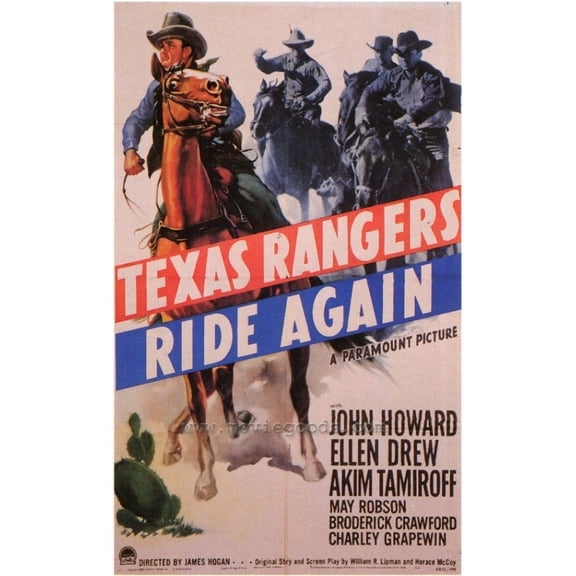 Posterazzi MOVGF1309 Texas Rangers Ride Again Movie Poster - 27 x 40 in.