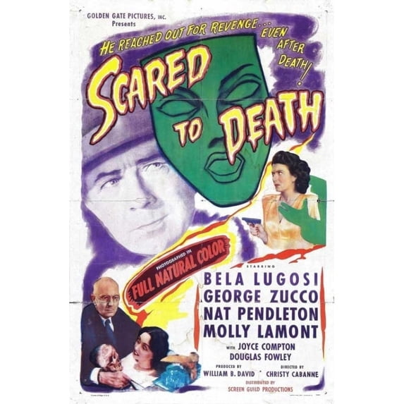 Posterazzi MOVIB04193 Scared to Death Movie Poster - 27 x 40 in.