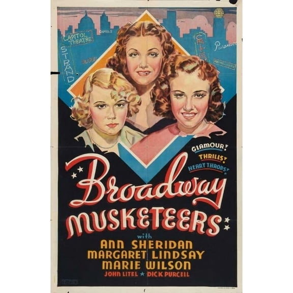 Posterazzi MOVIB77993 Broadway Musketeers Movie Poster - 27 x 40 in.