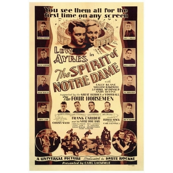 Posterazzi MOVIF2170 The Spirit of Notre Dame Movie Poster - 27 x 40 in.