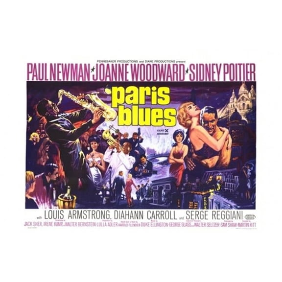 Posterazzi MOVIF3867 Paris Blues Movie Poster - 27 x 40 in.