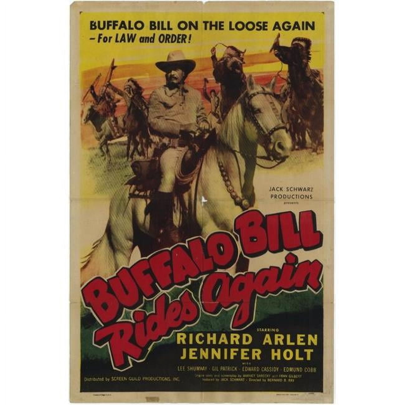 Posterazzi MOVIH1621 Buffalo Bill Rides Again Movie Poster - 27 x 40 in ...