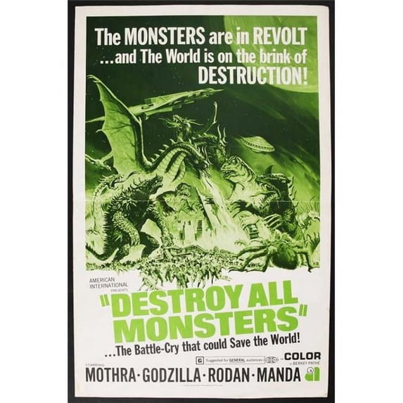 Posterazzi MOVII0647 Destroy All Monsters Movie Poster - 27 x 40 in.