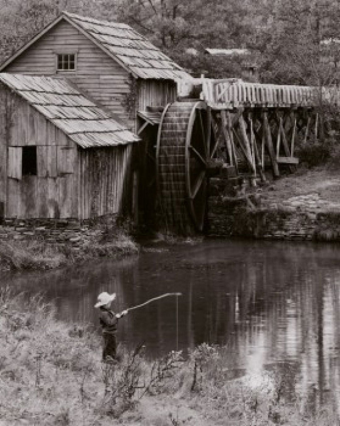 Posterazzi Mabry Mill Blue Ridge Parkway Virginia USA Canvas Art - (24 x 36)