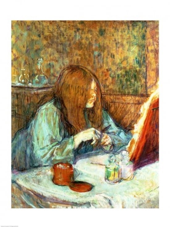 Posterazzi Madame Poupoule at her Toilet 1898 Canvas Art - Henri de Toulouse-Lautrec (24 x 36)