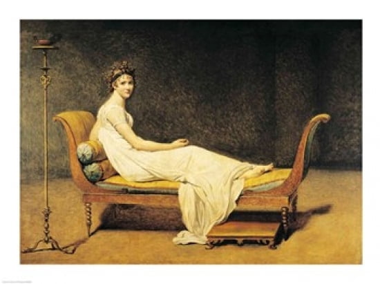 Posterazzi Madame Recamier 1800 Canvas Art - Jacques-Louis David (36 x 24)