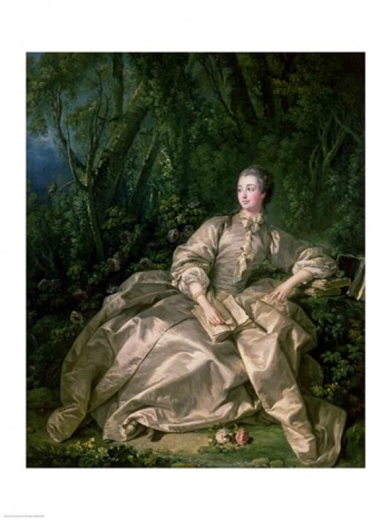 Posterazzi Madame de Pompadour 1758 Canvas Art - Francois Boucher (24 x 36)