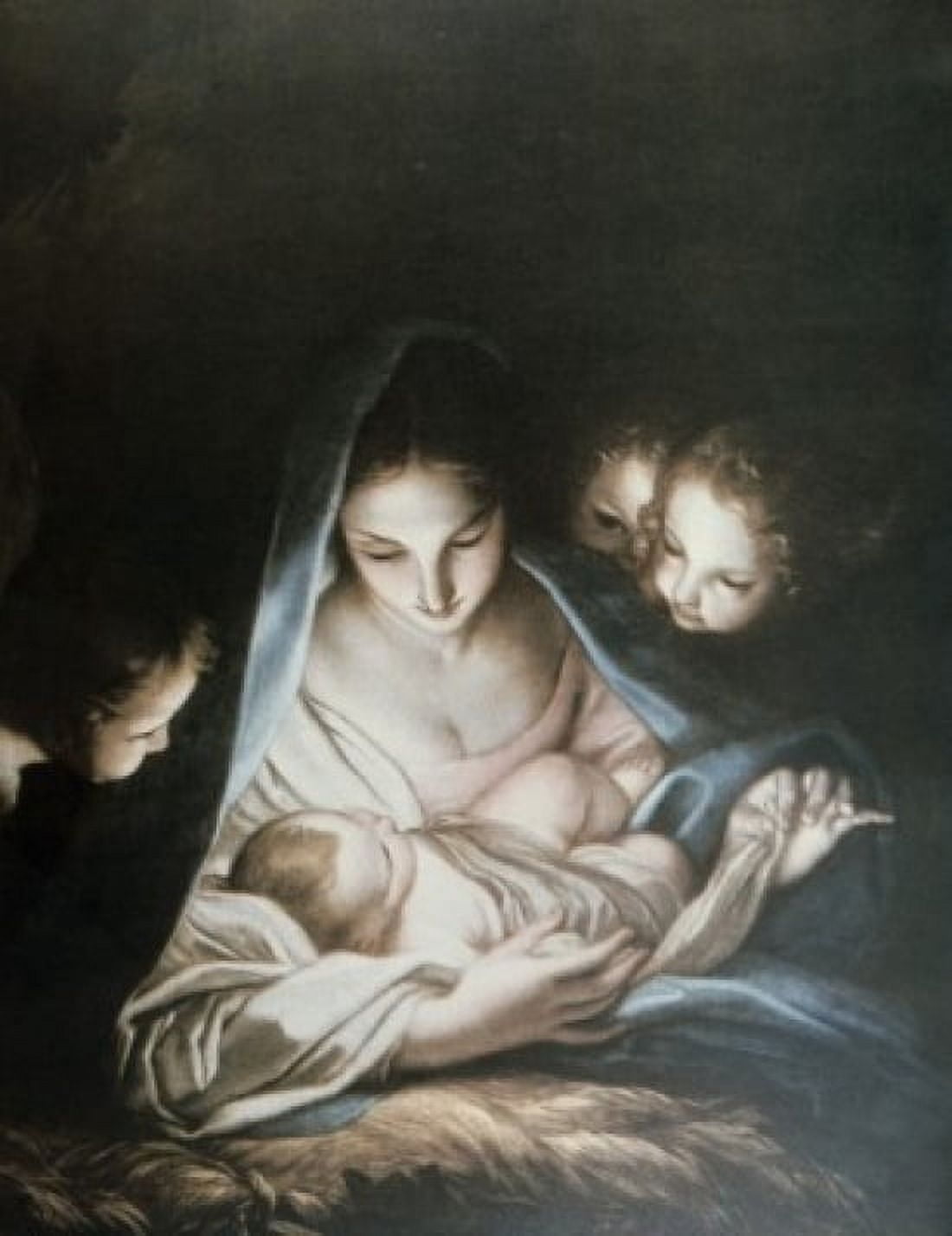 Posterazzi Madonna & Child #1 Carlo Maratti (1625-1713 Italian) Canvas Art - Carlo Maratti (24 x 36)