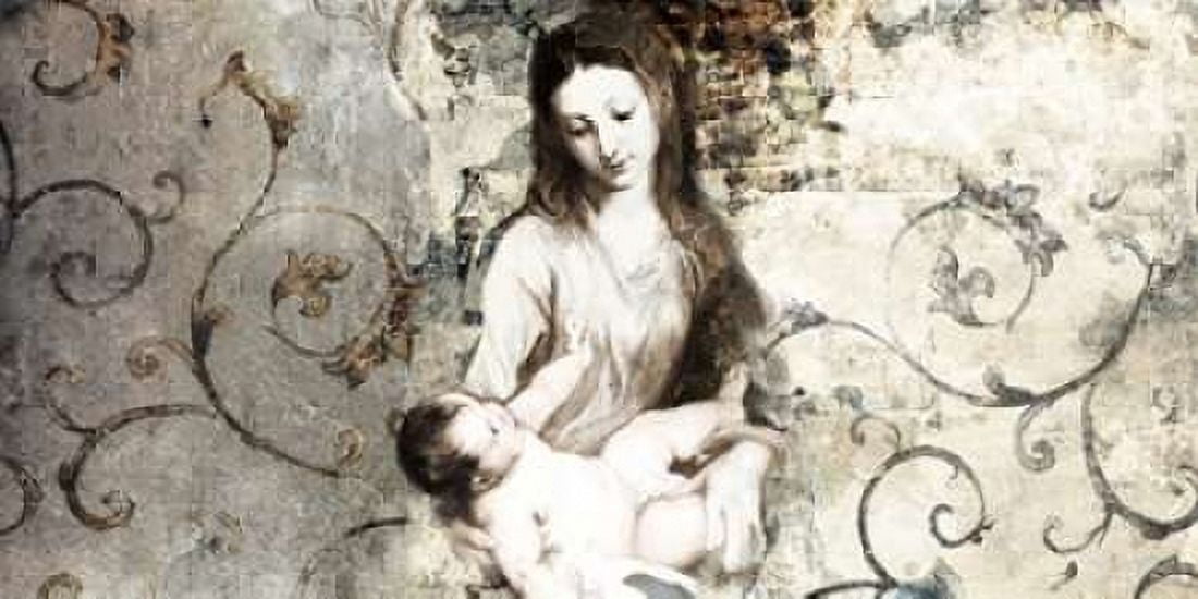 Posterazzi Madonna and Child-after Van Dyck Canvas Art - Simon Roux (24 x 48)