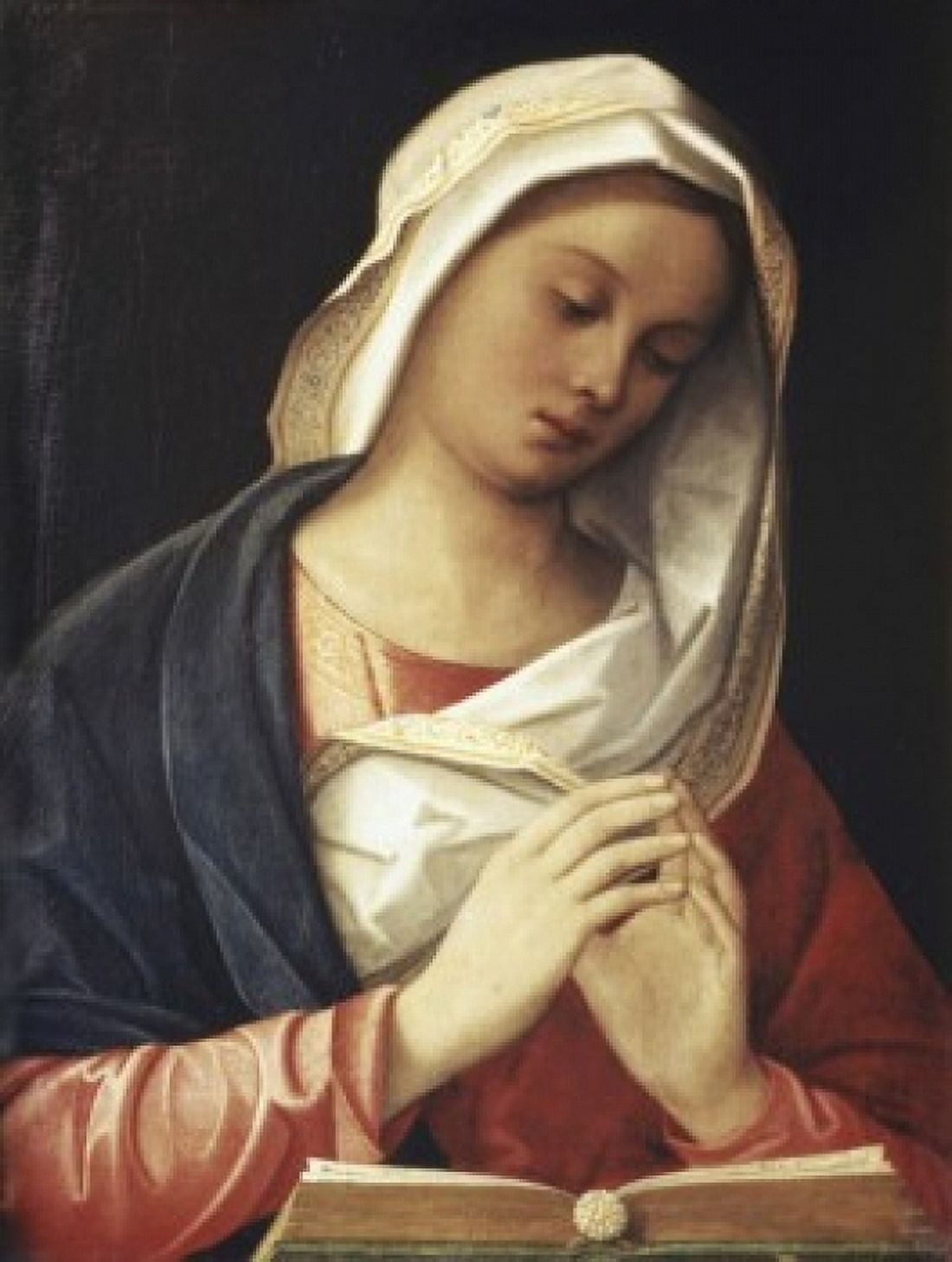 Posterazzi Madonna in Prayer 16th C Artist Unknown Canvas Art - (24 x 36)