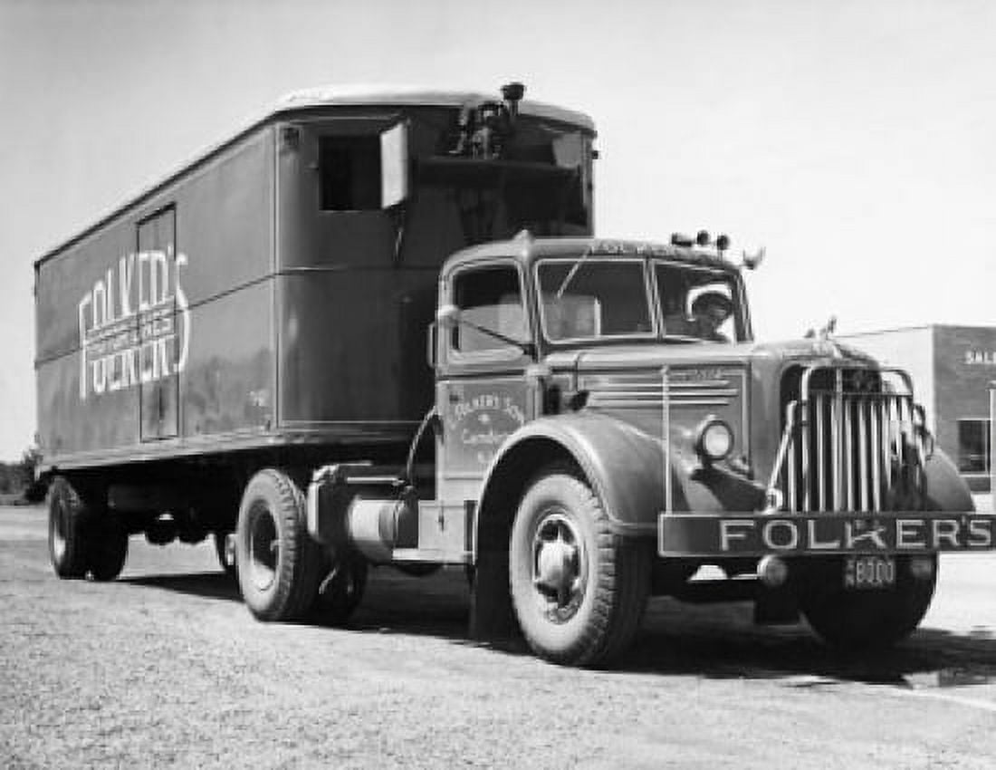 Posterazzi Man driving a truck Canvas Art -  (24 x 36)