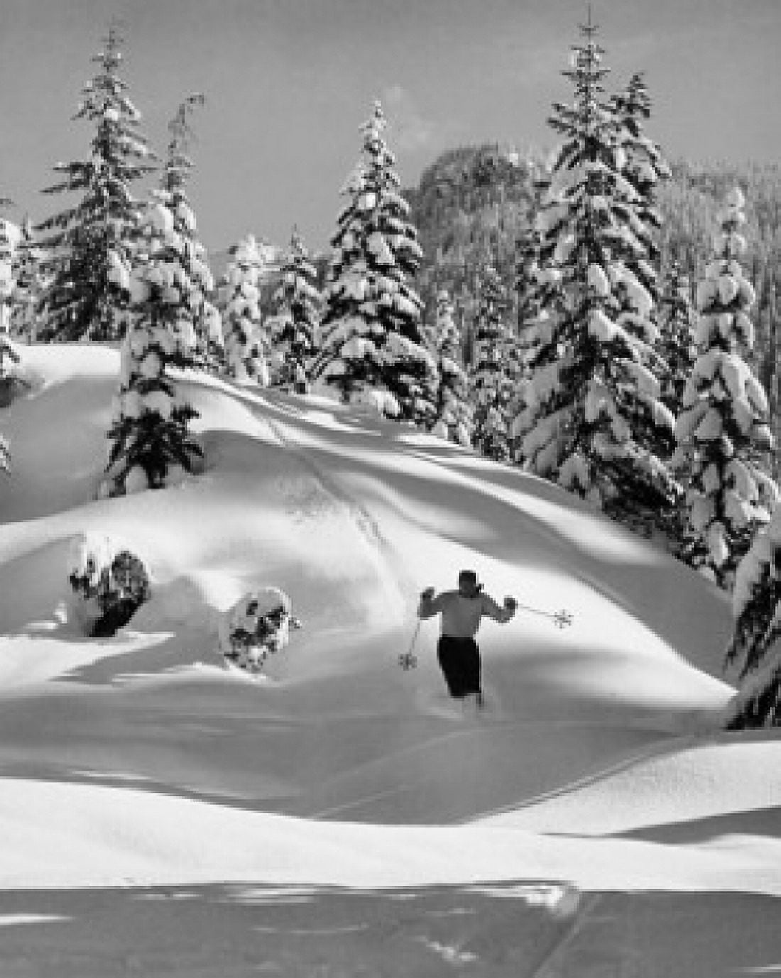 Posterazzi Man skiing on snow Canvas Art - (24 x 36)