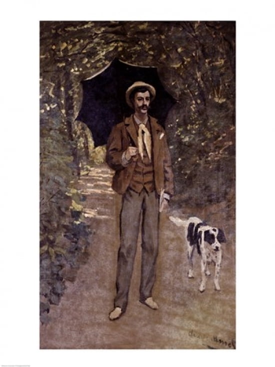 Posterazzi Man with an Umbrella c1868-69 Canvas Art - Claude Monet (24 x 36)