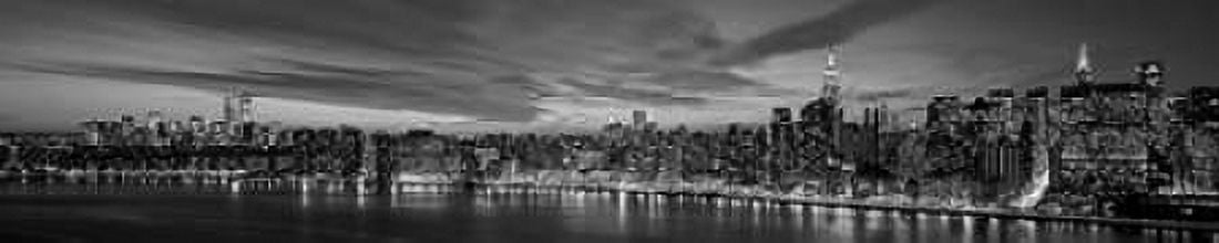 Posterazzi Manhattan Dusk Canvas Art - Richard Berenholtz (8 x 24)