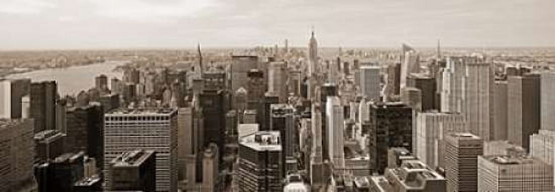 Posterazzi Manhattan Looking South Canvas Art - Richard Berenholtz (10 x 20)