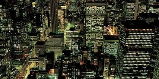 Posterazzi Manhattan Night Canvas Art - Richard Berenholtz (10 x 20)