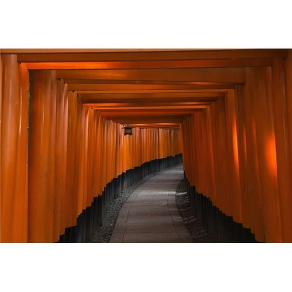 Posterazzi Many Tori Gates at Fushimi Inari - Kyoto Japan Poster Print - 38 x 24 in. - Large