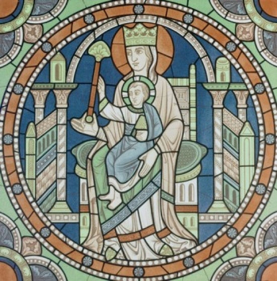 Posterazzi Mary And The Jesus Child Welcome The Wise Men 12th Century Stained Glass Chartres Cathedral France Canvas Art - (24 x 36)