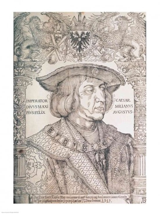 Posterazzi Maximilian I Emperor of Germany Canvas Art - Albrecht Durer (24 x 36)