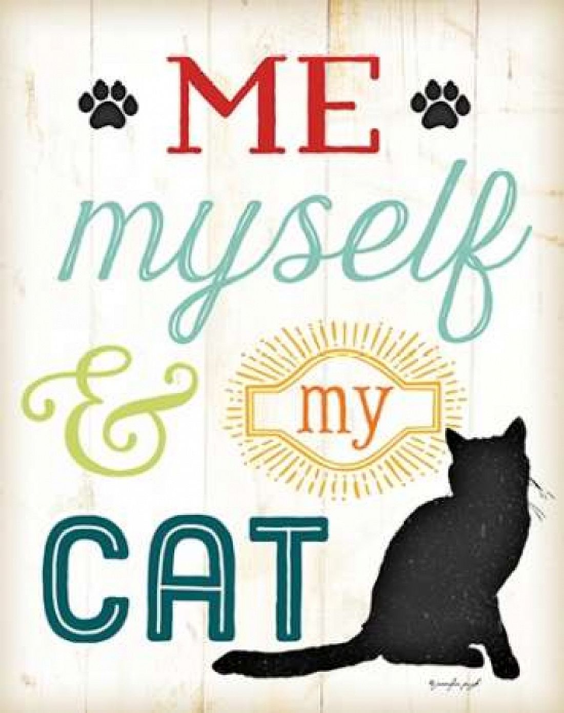 Posterazzi Me Myself and My Cat - Color Canvas Art - Jennifer Pugh (22 x 28)